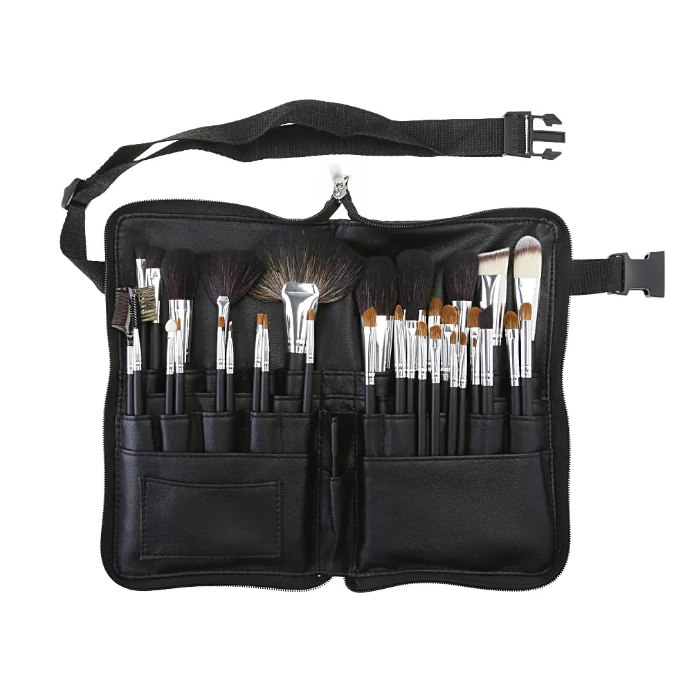 Professionele make-upborstels 32 stks set geit haar cosmetische gezichtsgemaakte make-up borstel kit met tas poeder fundering oogschaduw borstel schoonheid tool