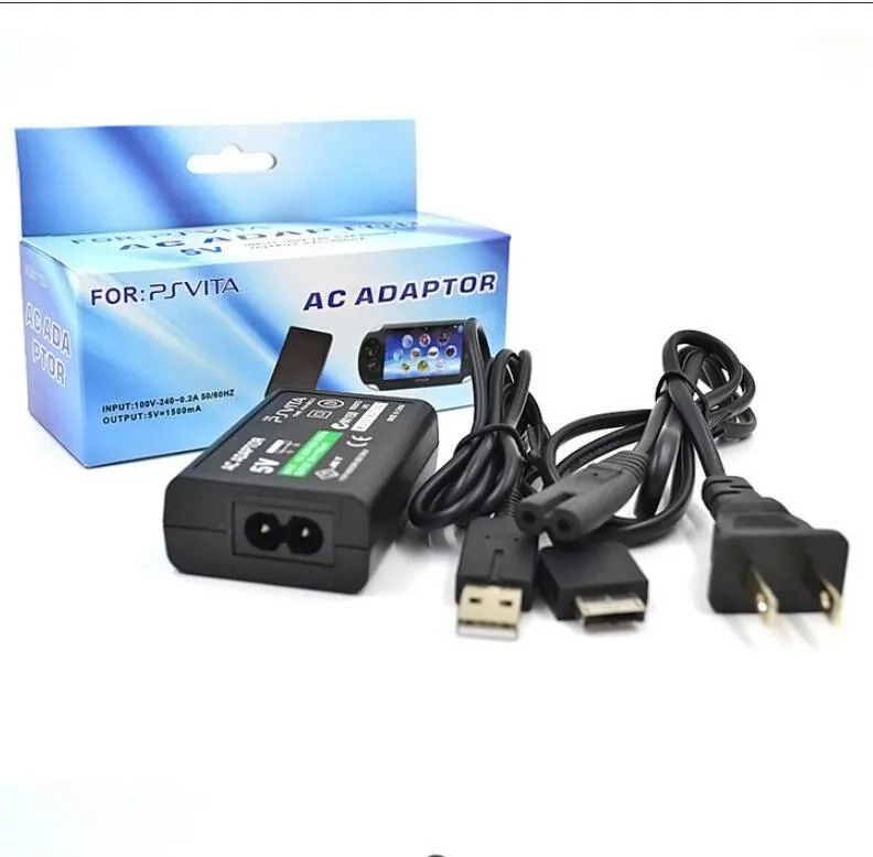 US Plug Home Carger Murger Zasilanie Zasilacz AC Dane USB Synchronizacja Ładowanie Kabel do PSVita PS Vita PSV