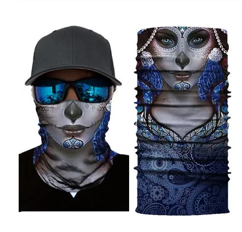 Twarz Tarcza Rowerzyści Czaszka Maska Maska Motocykl Maska Ghost Balaclava Mascara Moto Kominiarka Cagoule Visage Ghost Bandana Moto GB1556