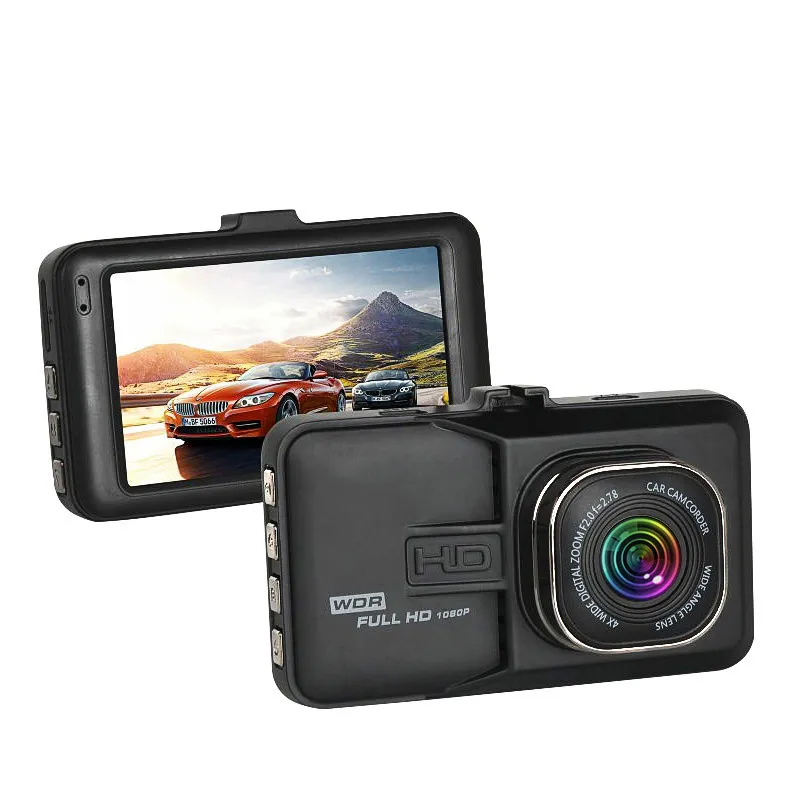 Videocamera di sicurezza DVR per auto di alta qualità Videocamera per guida di veicoli Display da 3" 1080P full HD 140° G-sensor loop registrazione monitor di parcheggio