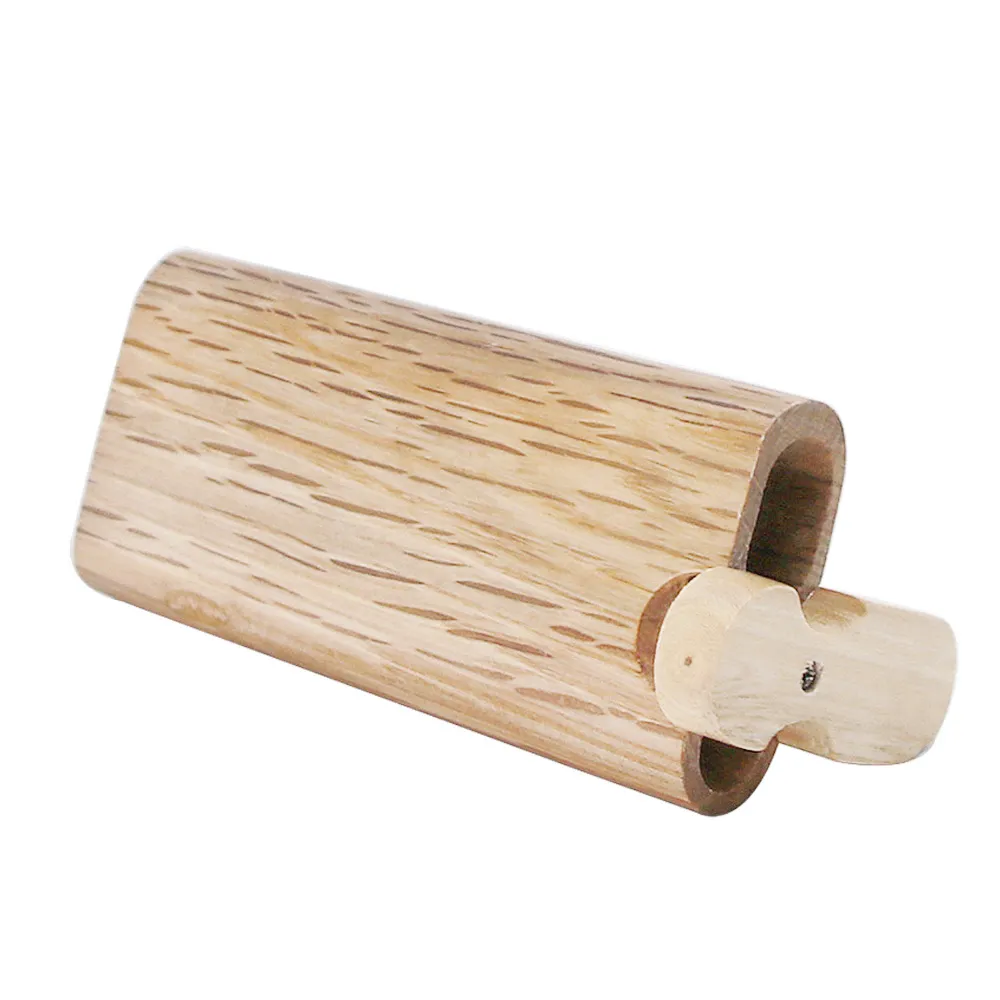 High quality Wood Natural Handmade Wooden Dugout With Ceramic One Hitter Metal Cleaning Hook Tobacco Smoking Pipes Portable