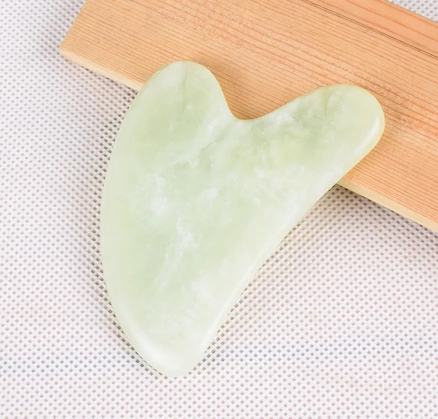 Gua Sha Outil Naturel Jade Visage Gua Sha Conseil Pierre De Massage Outil De Grattage À La Main Masseur Du Visage Soins De La Peau