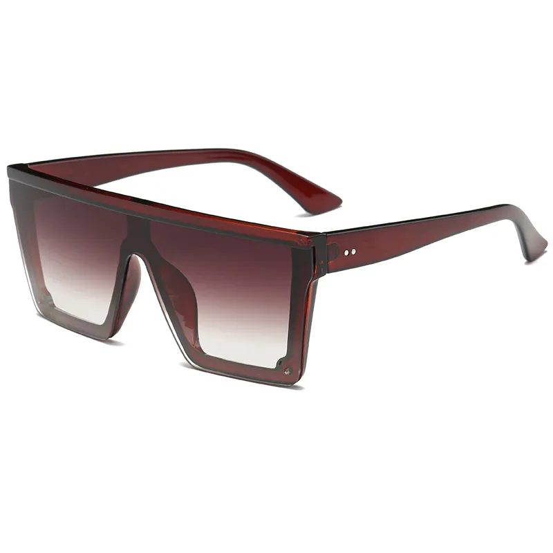 Partihandel-Fashion Solglasögon för män Oversize Driving Cool Black One Piece Designer Sun Glasses Square Male Eyewear