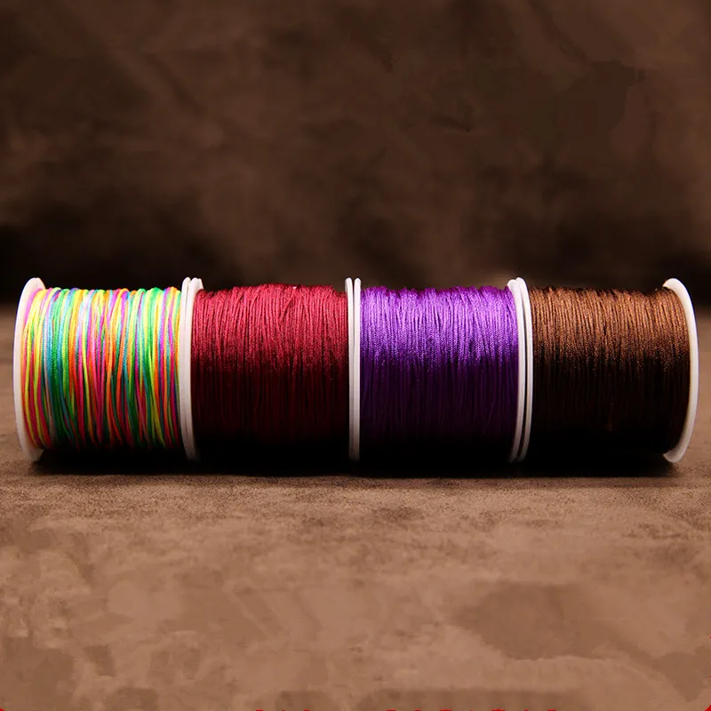 Yarn 50M/Roll Nylon Thread For Bracelets Necklace Chinese Knot Macrame Cord  Braided String DIY Craft Tool1 From 34,33 €