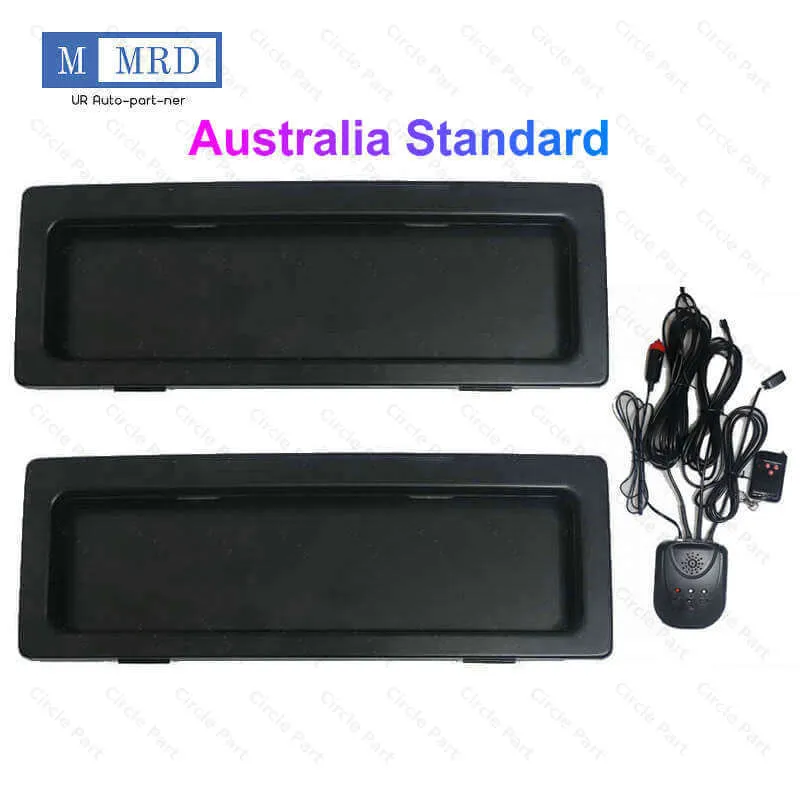 2 placas/conjunto Austrália Stealth Retrátil Trocador de Placa de Carro Interruptor Remoto DHL/Fedex/UPS