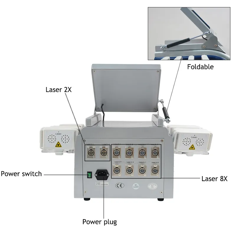 Heißer Verkauf 160 MW 650 nm Diodenlaser Lipo-Lasersystem Fettverbrennung Cellulite-Entfernung Spa Salon Heimmaschine