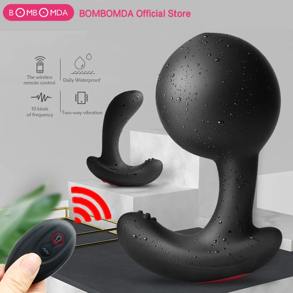 Inflatable Anal Plug Vibrating Prostate Massager With... From Zhengrui08,  $21.93