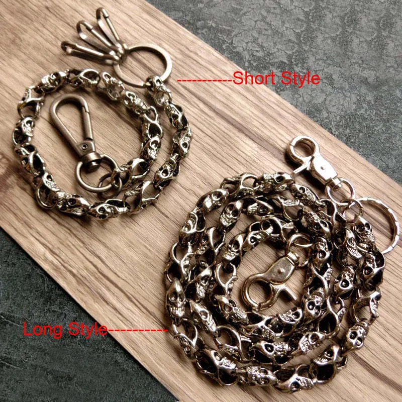 Vintage Punk Skull Pants Chain Heavy Waist Chain Men Cool Jeans Chain  Keychain Wallet Chain Gothic Biker Fashion Accessories - AliExpress