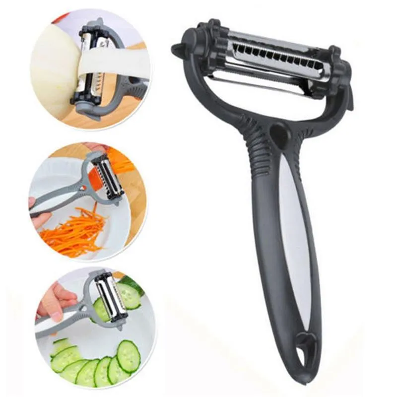 Multifunktionell 360 graders roterande grönsakskålkål rivare potatis slicer cutter frukt kniv kök gadget morot potatisöppnare