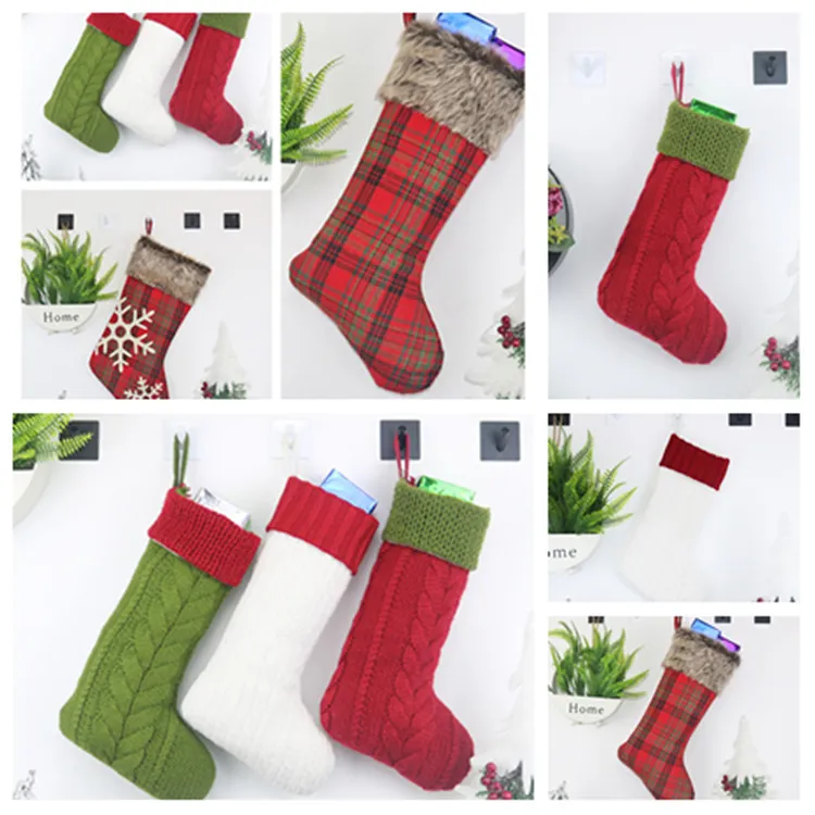 hot Weihnachtsstrumpf Baum happpy Neujahr Süßigkeit-Geschenk-Verpackung Dekorationen Strumpf Weihnachten dekorative Socken Taschen Partei SuppliesT2I5364