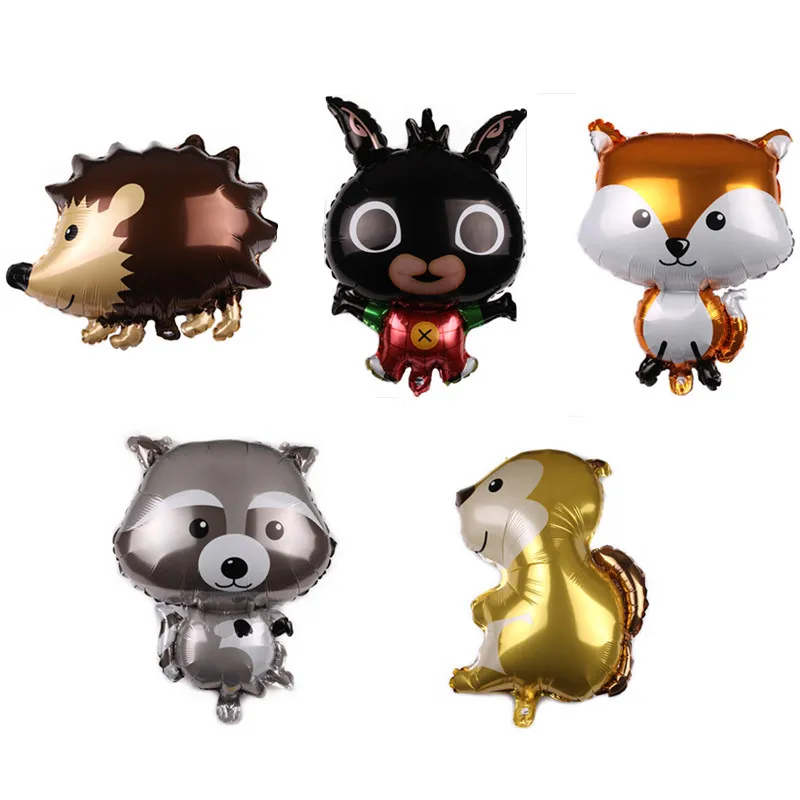 New Arrival Animal Raccoon Fox Hedgehog Balloon Cartoon Zwierząt Folia Balony Hurtownie Urodziny Dekoracji