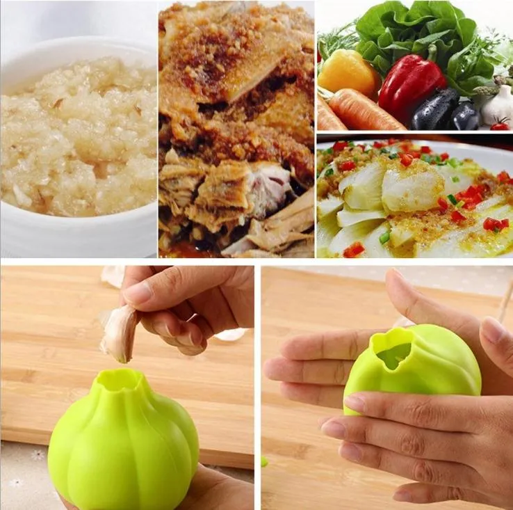 Silicone Garlic Peeler Creative Kitchen Practical Garlic Zesters Tool Home Super Soft Garlic Peeling Device Kitchen Tool DA234