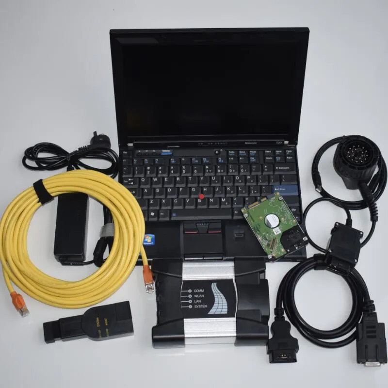 For bmw icom next diagnose tool with expert mode hdd 1000gb computer x201t i7 4g touch screen full set windows 10