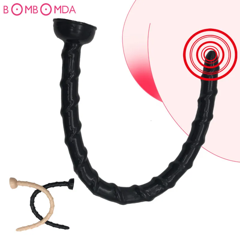 Lungo plug anale giocattoli del sesso per donna uomo massaggio prostatico butt plug serpente anale dildo ano masturbatore dilatatore plug anale espansore Y191028