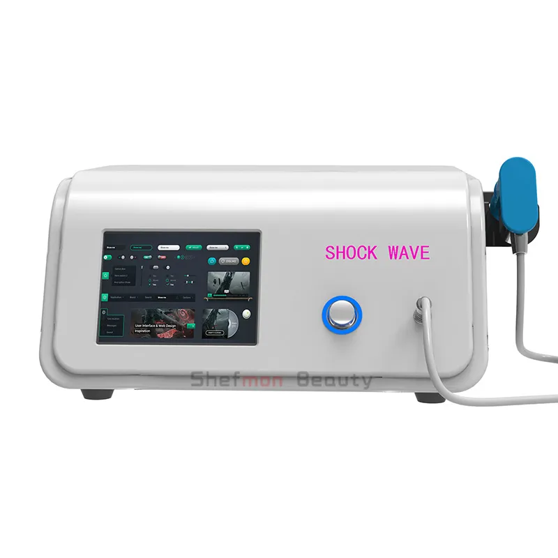 Portabel Shockwave Therapy Machine Pneumatic Shock Wave Therapy Utrustning för ED Behandlingar Smärtlindring Massage Salon användning