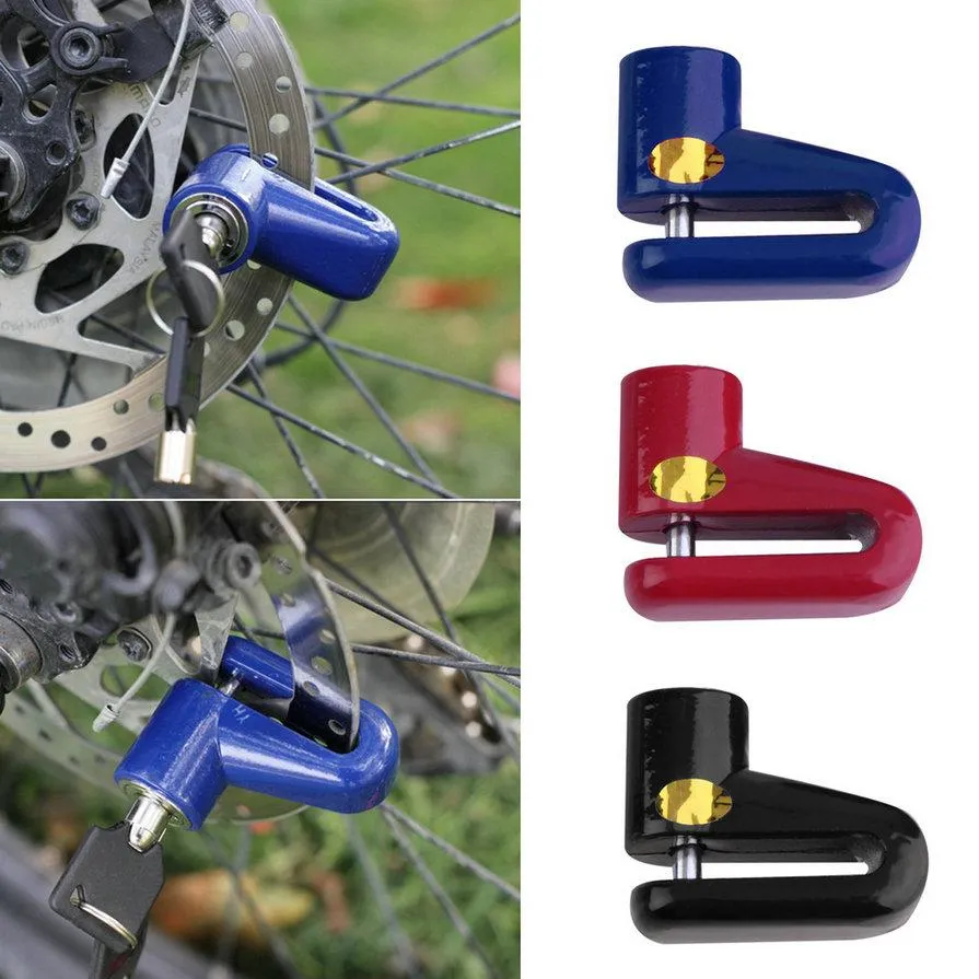 Cerradura seguridad antirrobo rotor del freno disco para motocicleta bicicleta 