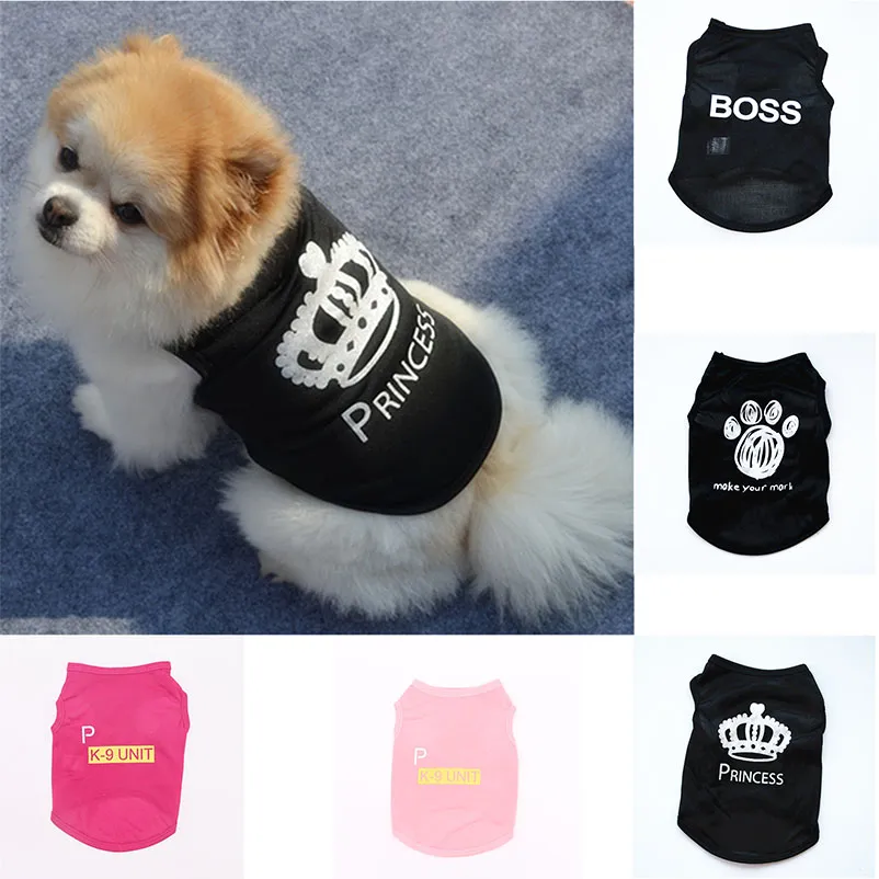 Pet vest dog clothing summer thin section breathable cool pet clothes fashion personality dog cat vest cartoon t-shirt free shipping