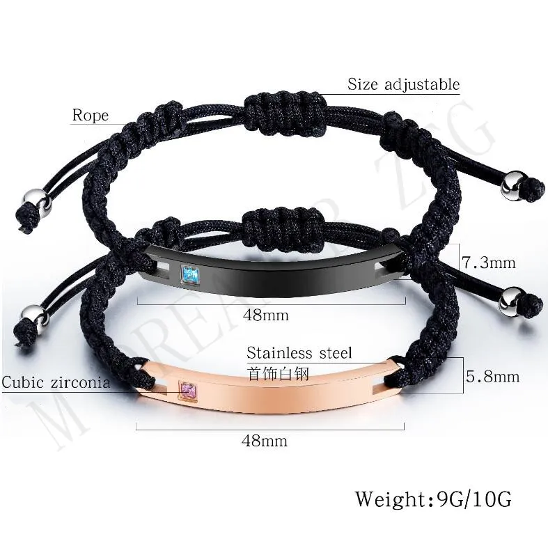 Rose gold couple bracelets deals