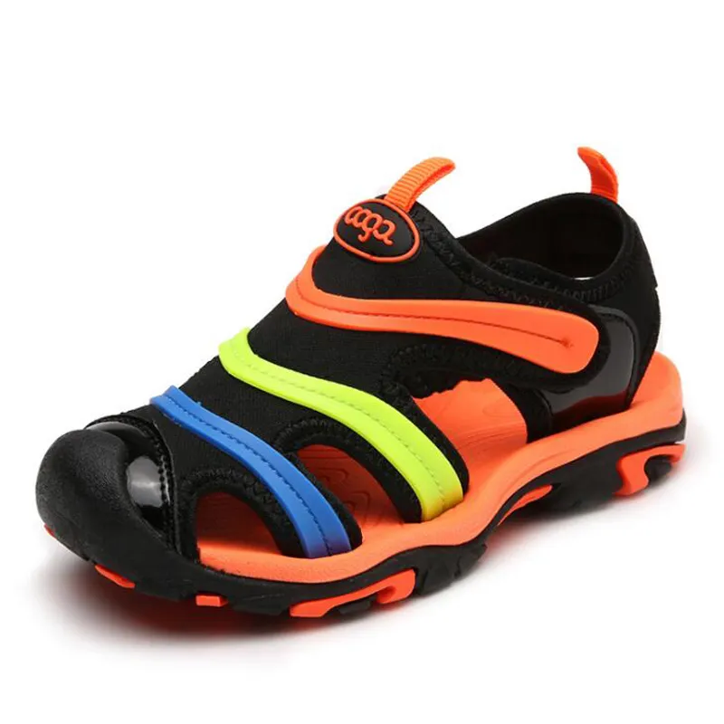 Verano Nuevos Ni os Ni os Sandalias De Moda De Cuero Cerrado Dedo