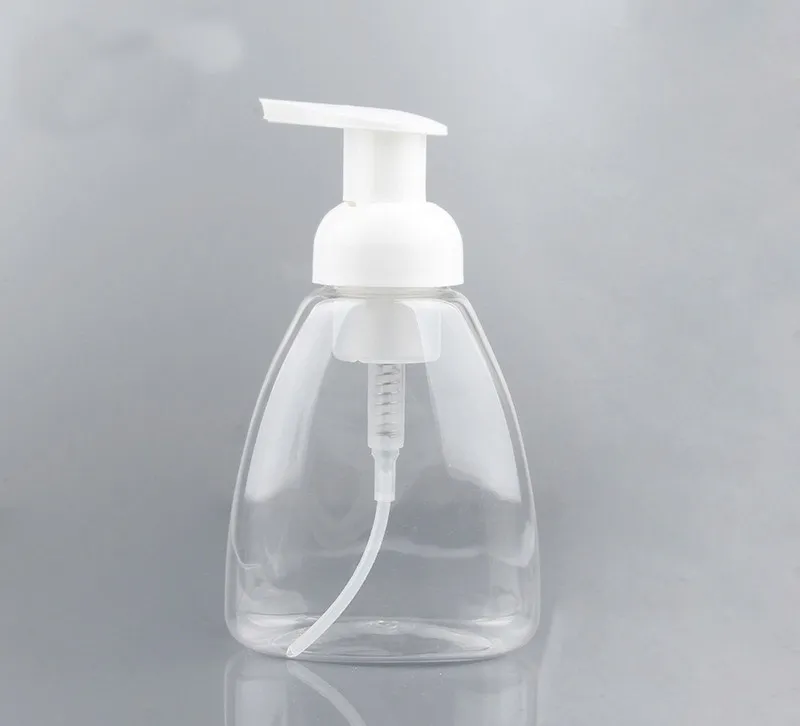 Transparent Hand Pump Liquid Soap Dispenser Plastic Bathroom Hotel Liquid Soap Foam Bottle Make Up Shampoo Lotion Containers 300ml HH9-2999