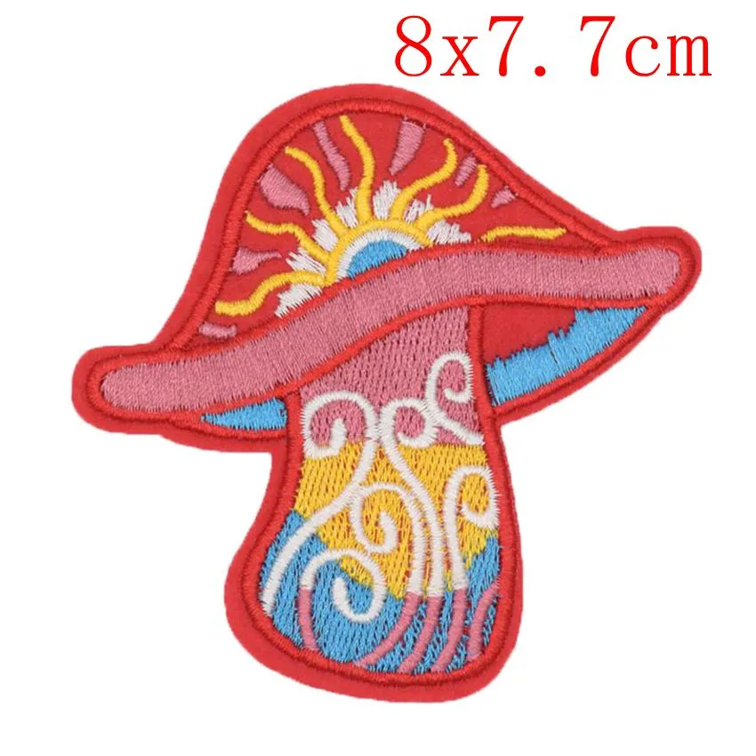 Toppe per abbigliamento Boho Hippie Retro Love Peace Flower Applique floreale Iron On Parches Patch Badge Cloth Sign Costume3515