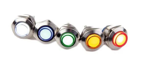 Luce per auto impermeabile in metallo da 19 mm di alta qualità, indicatore luminoso a led antivandalismo, lampada di segnalazione a led a 4 modelli a scelta