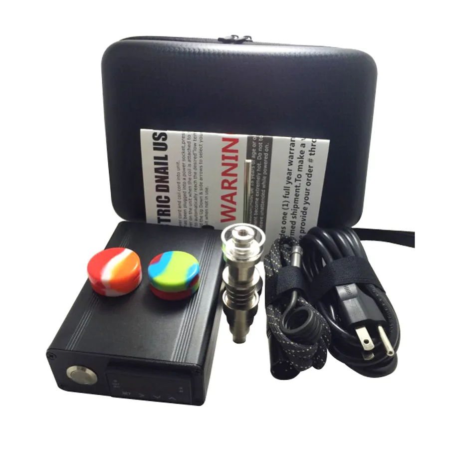 Smoking Accessories Titanium enail Electric dab nail PID Temperature Controller box E Nail Dnail kit wax vaporizer 10mm 16MM 20MM oil rig dabber glass bong