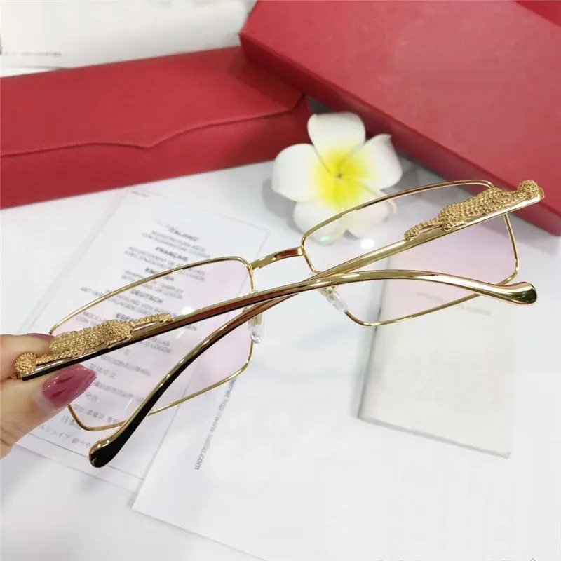 Klassieke retro optische bril 3645642 metalen volledige frame vierkante frame dier metalen tempels hoge kwaliteit mannen eyewear