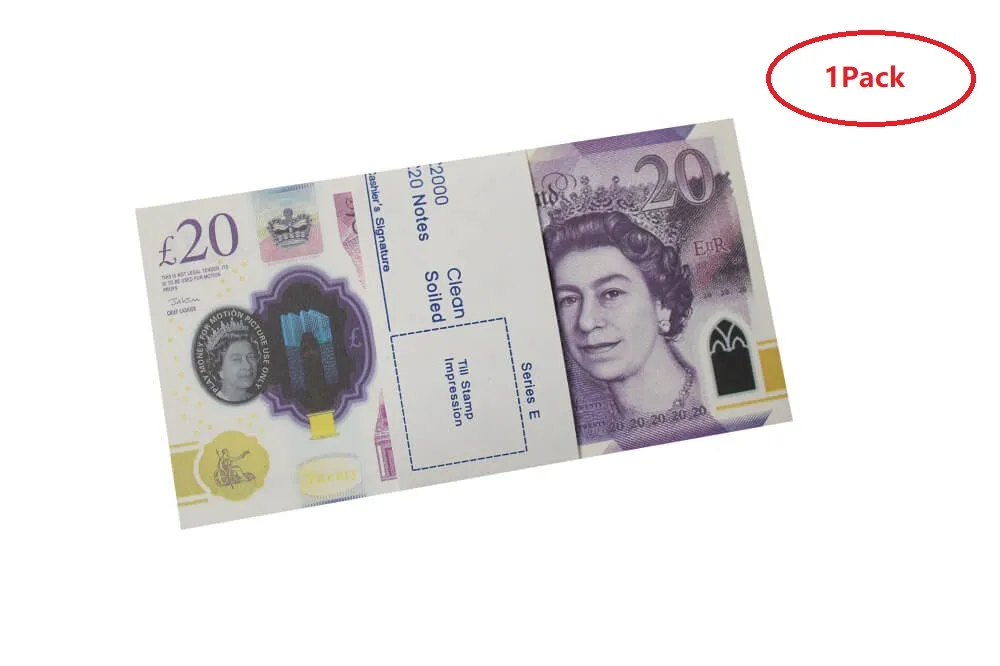 Prop Money Copy Toy Euro Partia Realistyczne fałszywe brytyjskie banknoty Papier Pieniądze Udawaj dwustronne 2752ZBEZBX0E