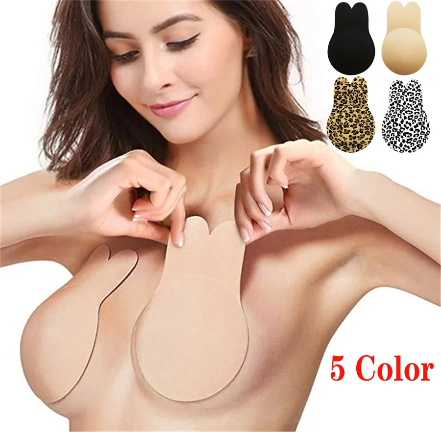 Yapışkanlı Sutyen Son Tavşan Straplez Backless Sutyen Asansör Nippleless Kapak Yapışkan Pasties Sütyen