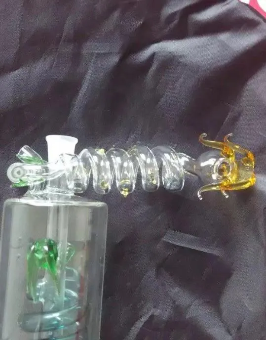 Multi - spiralne garnki garnki bongs akcesoria, kolorowe rury palenia zakrzywione szklane rury rury oleju rury wodne rury wody DAB RIG szklane bongs p