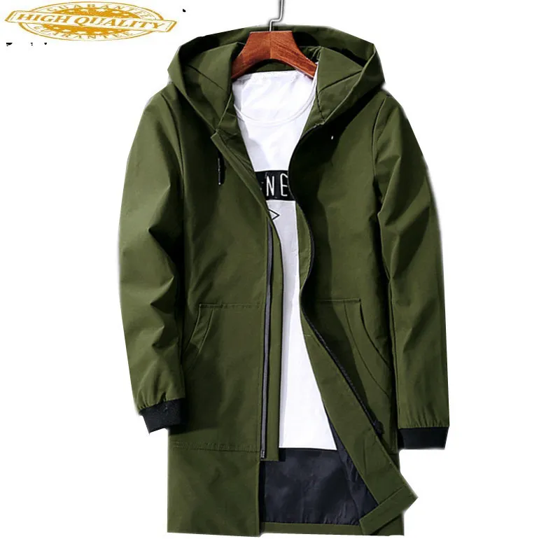 Giacche da uomo Verde Uomo e cappotti Giacca a vento casual Giacca da uomo con cappuccio Plus Size 4XL Capispalla Cappotto Abbigliamento FYY572