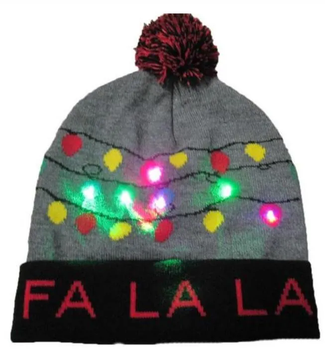 Bonnet De Noël LED (lot De 2) - Lumière Clignotante, 3 Modes, Motifs Flocons/rennes, Taille Adulte - 8