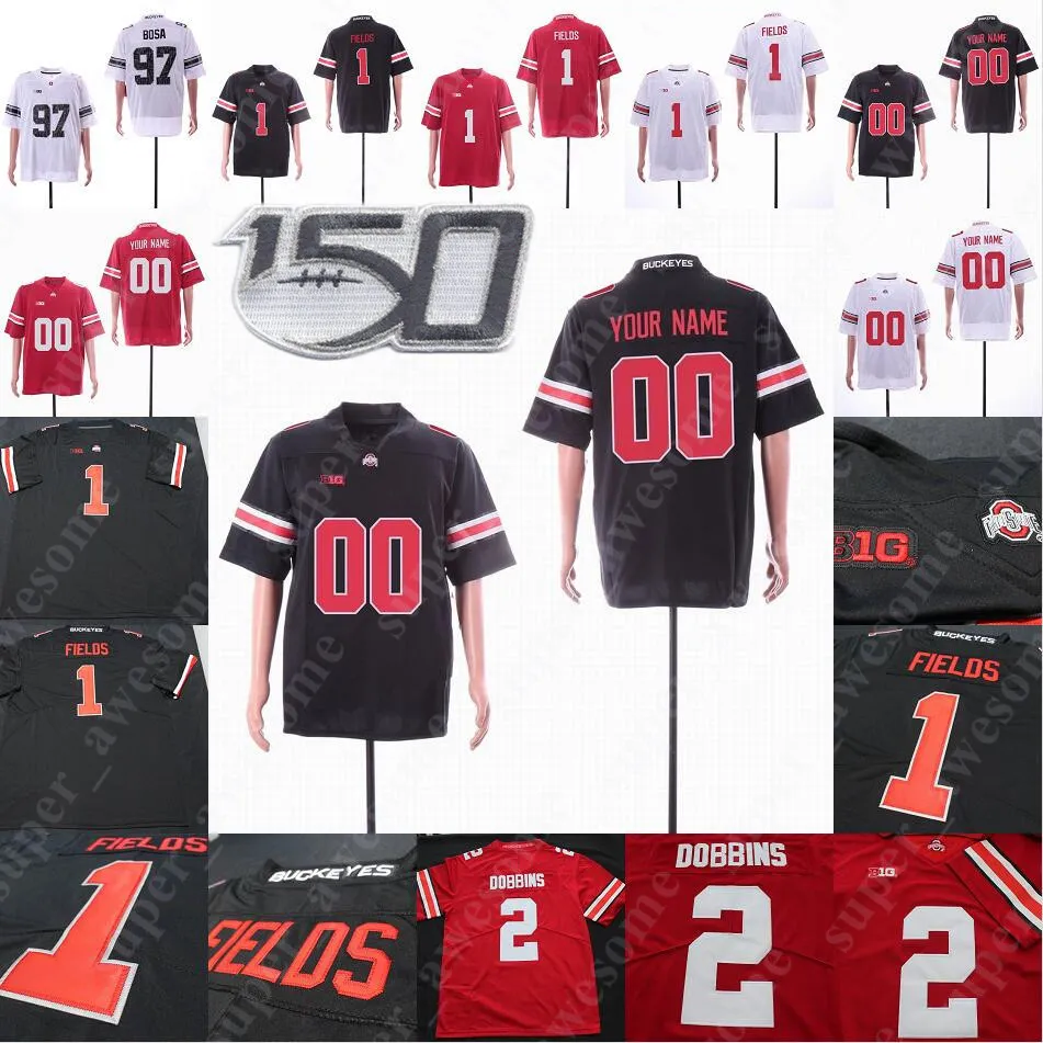 Ohio State Buckeyes Piłka nożna Jersey Tuf Borland Chris Olave Gavin Cupp Robert Landers Alex Williams Marcus Hooker Branden Bowen