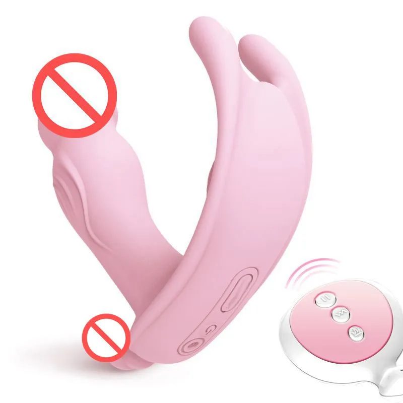 Giocattoli adulti del sesso del vibratore del dildo della farfalla indossabile per le mutandine del vibratore del telecomando senza fili dello stimolatore del clitoride del punto G delle donne J2215