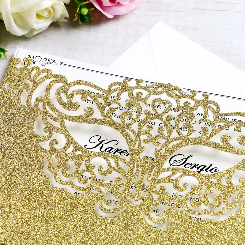 2020 Hot Sale Mask Shape Invitation Cards For Makeup Masquerade Party  Decorations And Halloween Dance Party Gold Glitter + Ivory Insert From  Invitationcards1018, $0.99