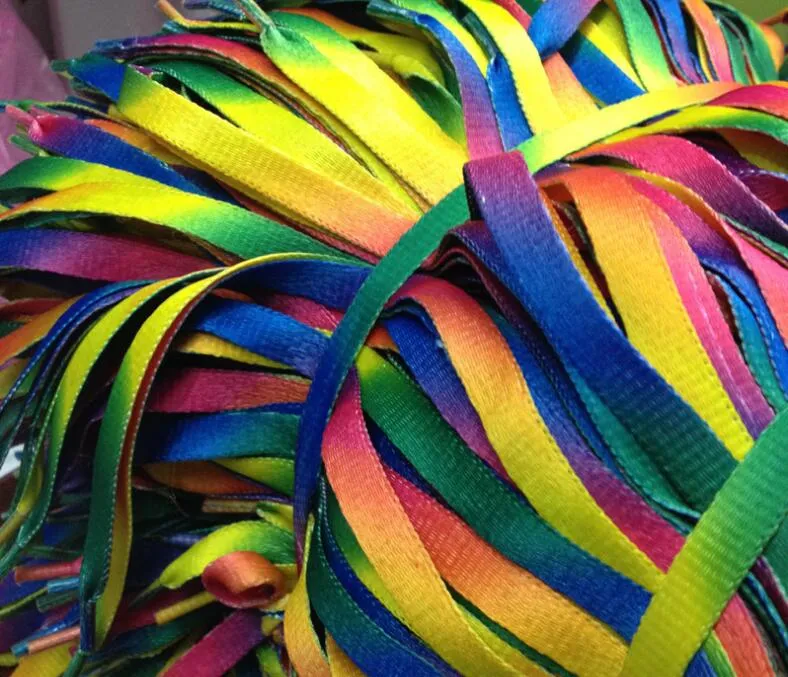 Rainbow Shoelaces Flat Colorful Fashion Sneakers Shoelace Shoed Shoed Lacets Nylon Colored Rainbow Shoe String For Sneaker Athletic Sport Boot 2024 Du 0 41 DHgate