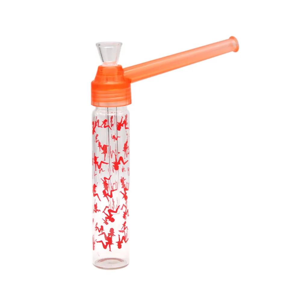 Großhandel tragbare Wasserrauchpfeife Toppuff mit Glas-Wasser-Puff-Flasche zum Anschrauben des Flaschenkonverters Mix-Logo mit Licht