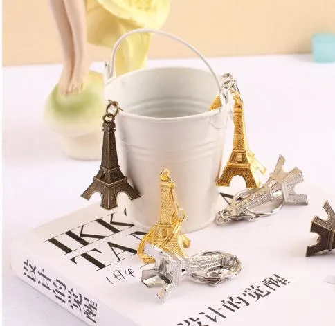 Torre Eiffel Tower Keychain Key Souvenirs, Paris Tour Eiffel Cadeaux de mariage rustiques pour invités Centres de table de mariage