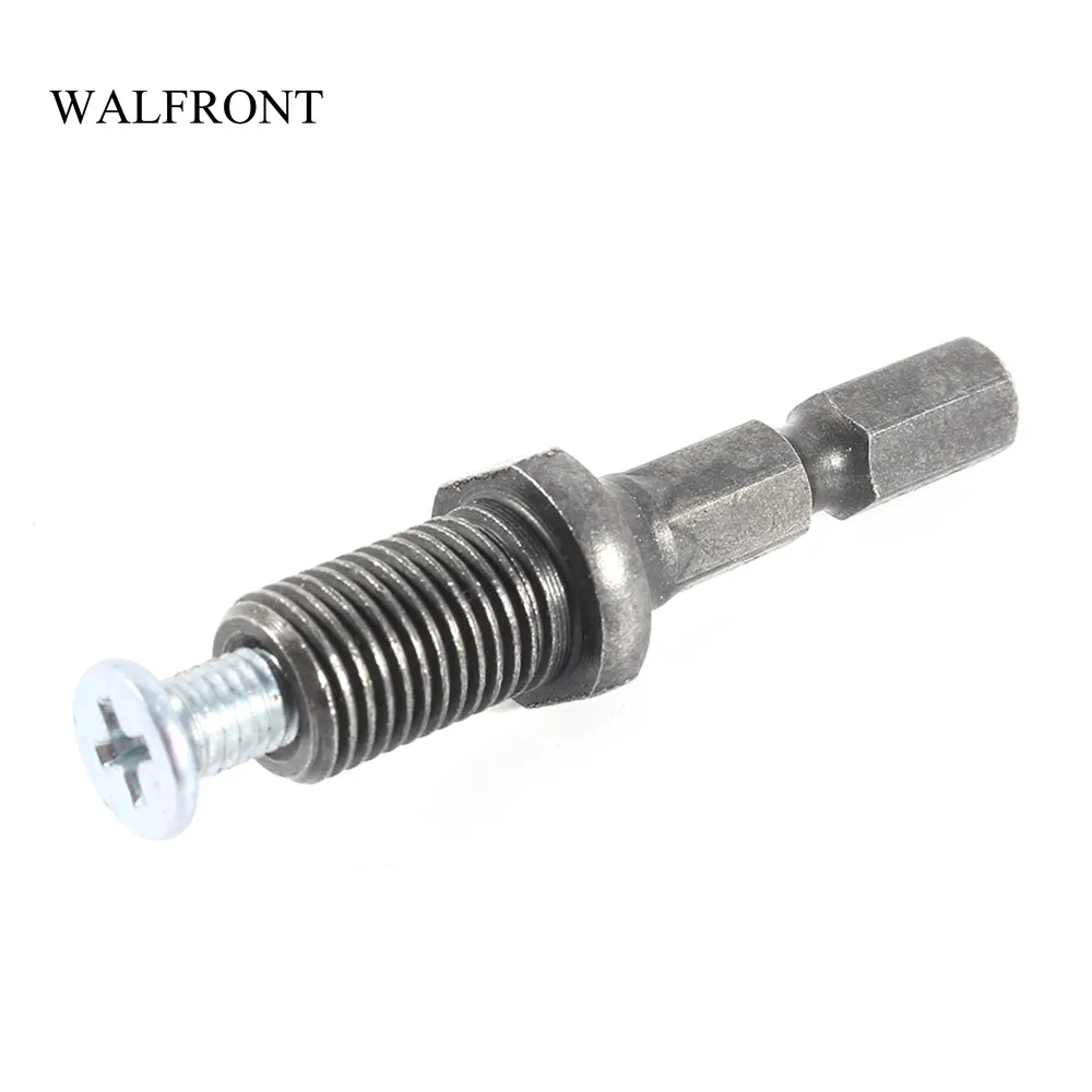 Freeshipping 10st Hex Shank Drill Chuck Adapter 3/8 "-24Unf Tråd Elektrisk Hammer Borr Chuck Skruv Joint Spak Steel Woodworking Tools