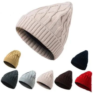 Gorros de punto Gorro Hip Hop Gorro de punto Gorro de lana Gorros elásticos de calle Gorro de lana de invierno Gorro de punto Gorros cálidos de moda 8 colores ZYQ 44