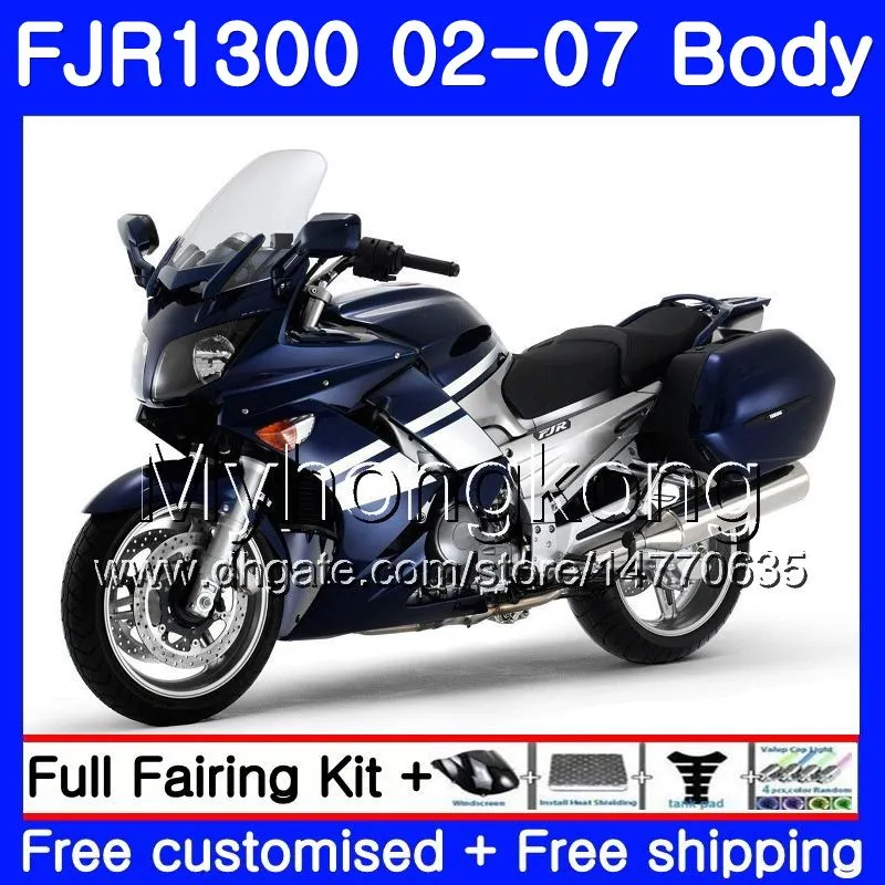 Lichaam voor Yamaha FJR1300A FJR1300 01 02 03 04 05 06 07 2AAHM.7 FJR 1300 FJR-1300 2001 2002 2003 2004 2005 2006 2007 Blue Silver Stock Facking