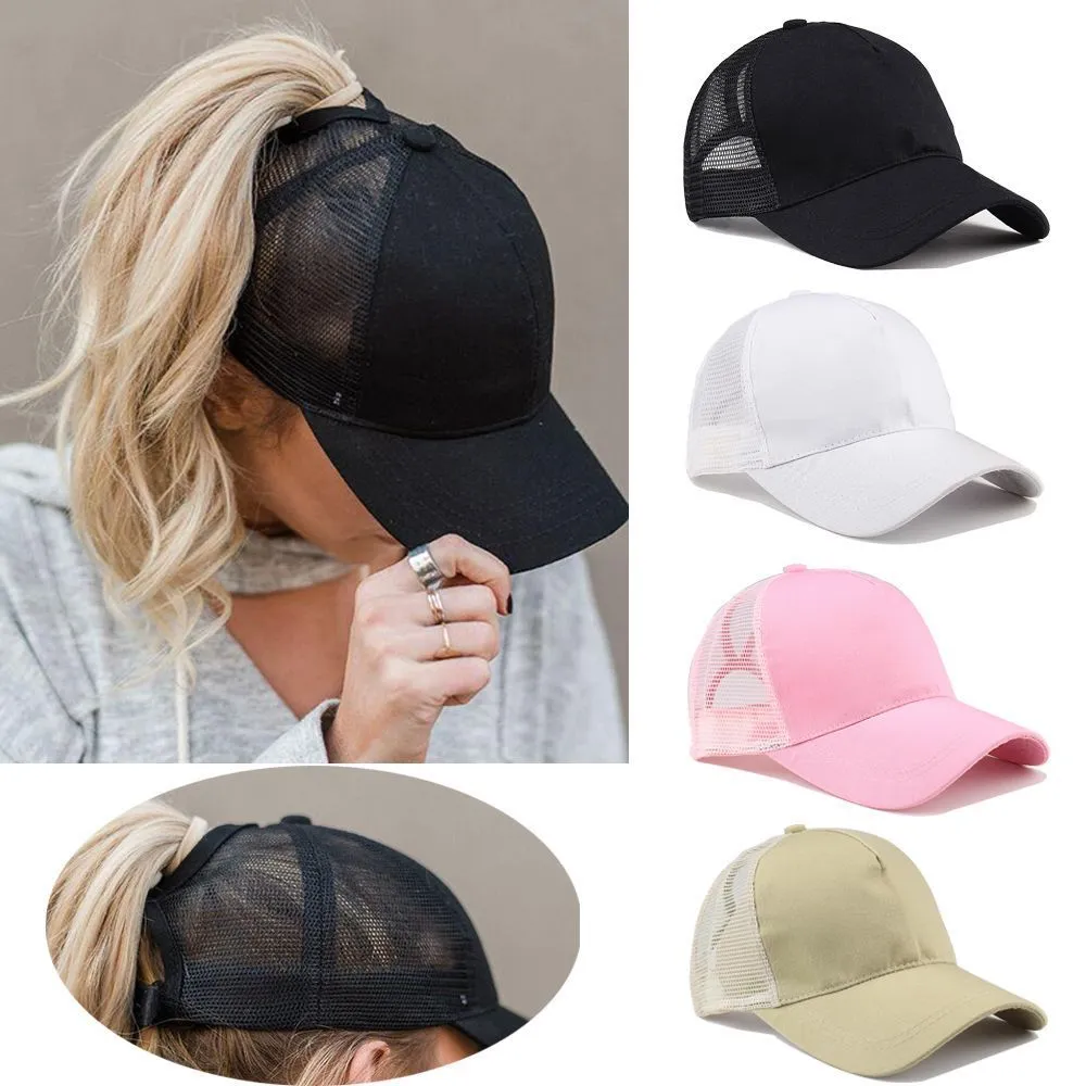 Tennis Running Cap Women Sport Hat Sommar Messig Bun Mesh Kepsar Justerbar Sport Running Cykling Caps Tillbehör