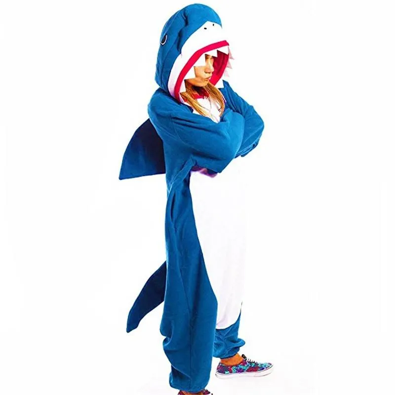 Tiburón Adulto Kigurumi Onesie Anime Vellón Cosplay Pijama Carnaval De Halloween Mono Masquerade Outfit De 27,84 € | DHgate