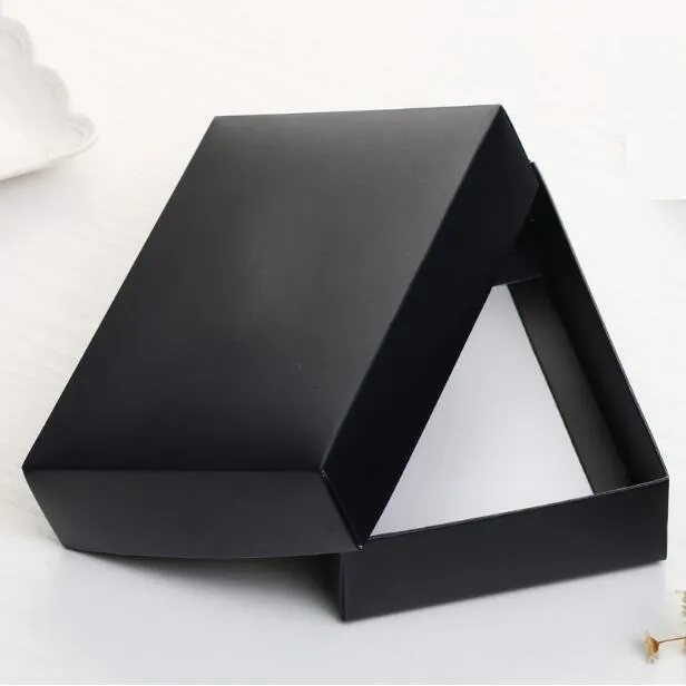 Qi 18*12*4cm Large Black White Cover Paper Packing Box For Clothes ...