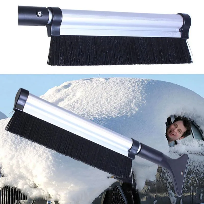 Brosse à neige en gros Brosse de retrait Outil de nettoyage de voiture d'hiver 65 cm Conception créative Extensible Véhicule de voiture Grattoir à glace DH0364