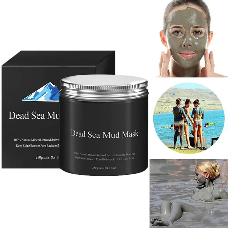 Femmes masque de boue de la mer morte visage soins de la peau traitement du visage 250g Pure Body Naturals beauté pores nettoyant pour le visage