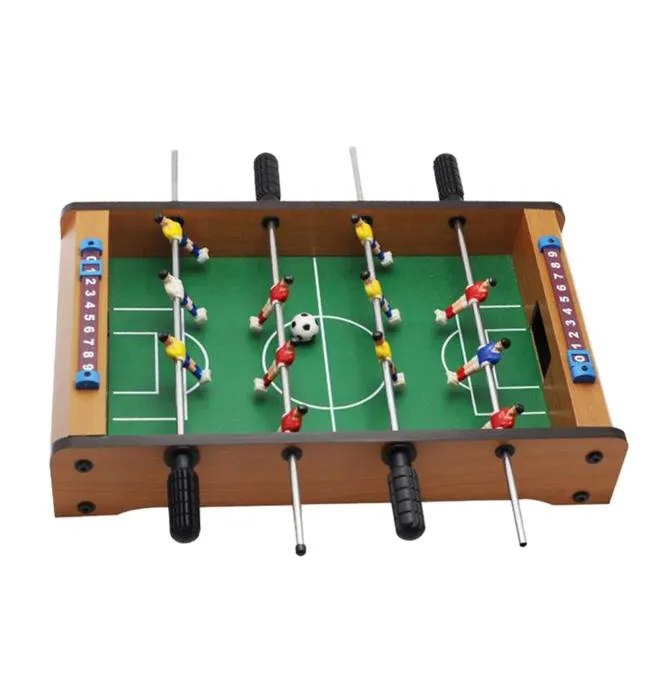 Mini table de foot-table de baby-bball à table portable de football de football de football set w / 2 balles score gardien pour adultes enfants livraison gratuite