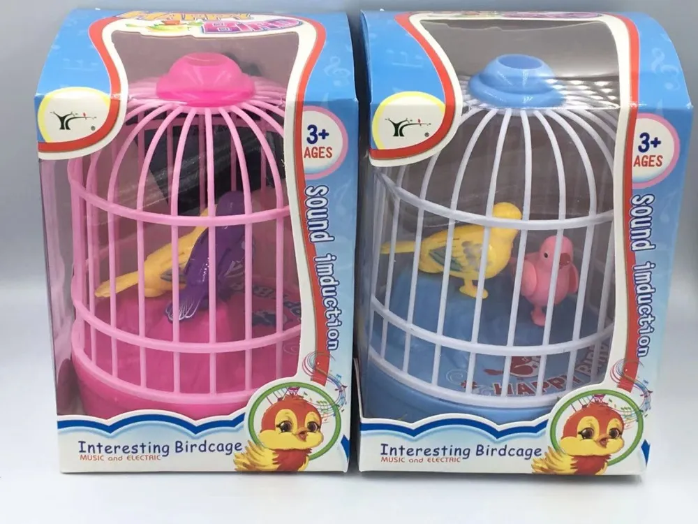 TOOAD Chant Gazouillis Des Oiseaux Jouet Sonore Activé Oiseau Dans Une Cage Simulation Sons Mouvements Ducatifs Jouets Pour Enfants F Te D Anniversair