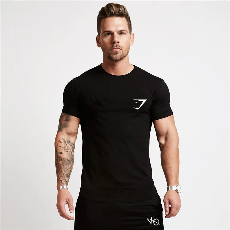 100% algodão camisola dos esportes tendência impressão padrão tubarão camisa dos homens tamanho grande de algodão tendência casual dos homens t-shirt MC135